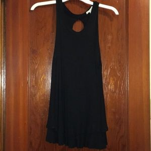 Thick black layered tank with small cut out